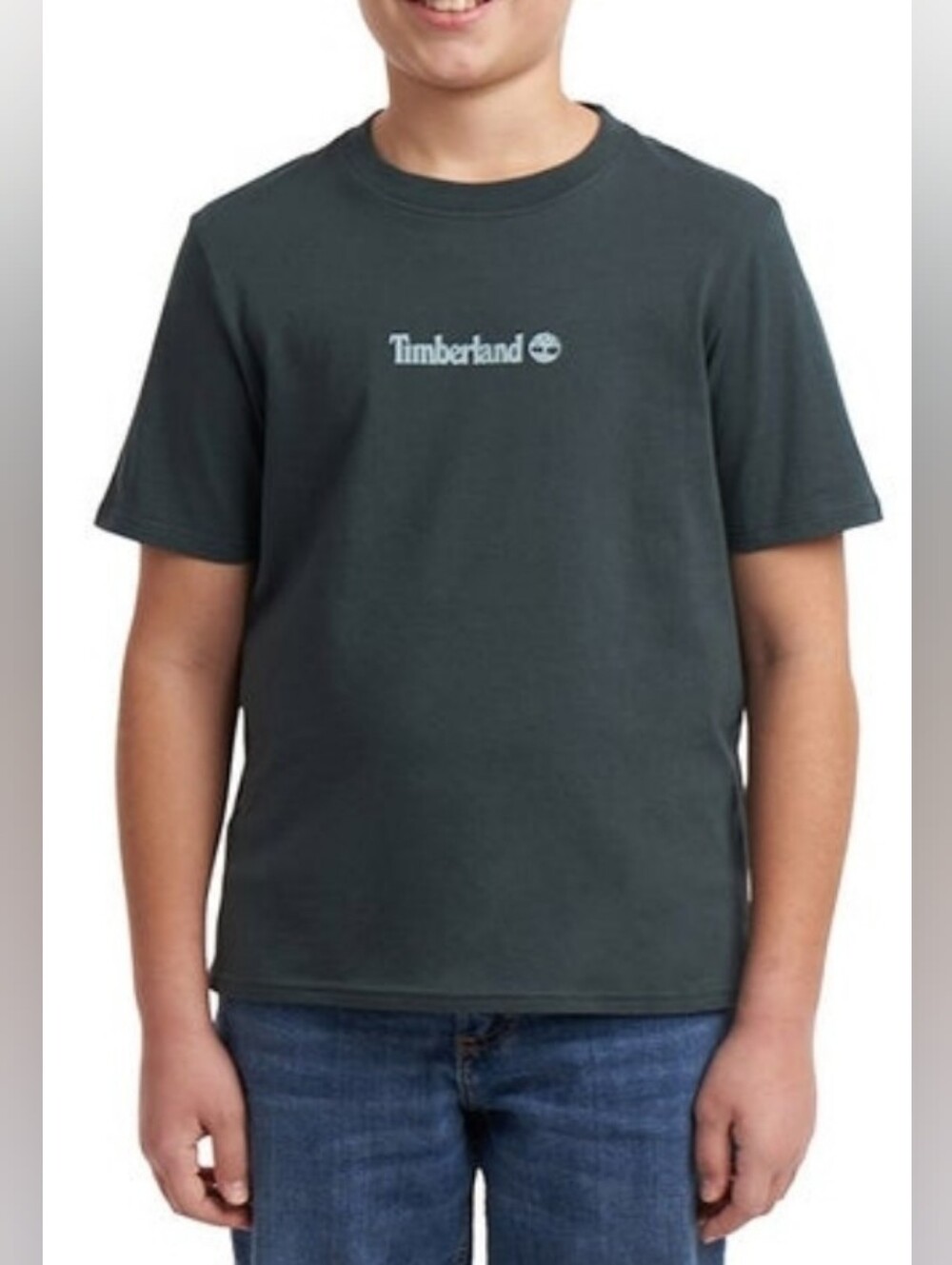 New!!! Timberland Boys' Kids Logo Tee 100% Cotton Green Color Crewneck NWT Nib!!